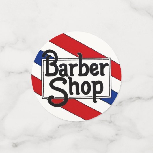 Barbershops tekenen Confetti (Kleine voorkant)