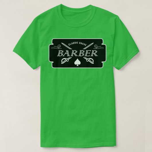 Barberstijl T-shirt (Design voorkant)