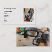 Barberstoel en luchttoevoer visitekaartje (Voorkant / Achterkant)