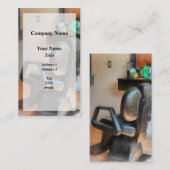 Barberstoel en luchttoevoer visitekaartje (Voorkant / Achterkant)