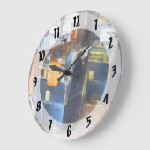 Barberstoel met Oranje Barber Cape Grote Klok (Hoek)