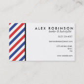 Barberstrepen en schaar visitekaartje (Achterkant)