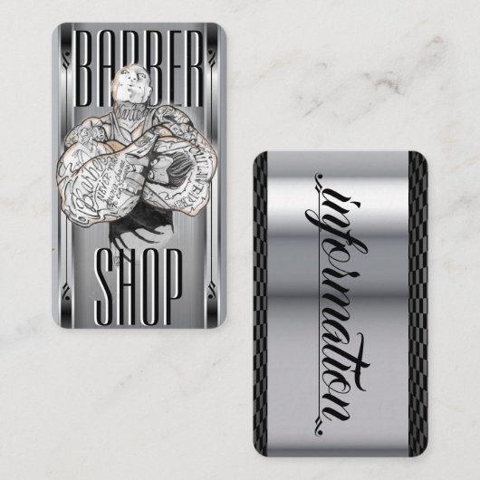    BarberTemplate Visitekaartje (Voorkant / Achterkant)