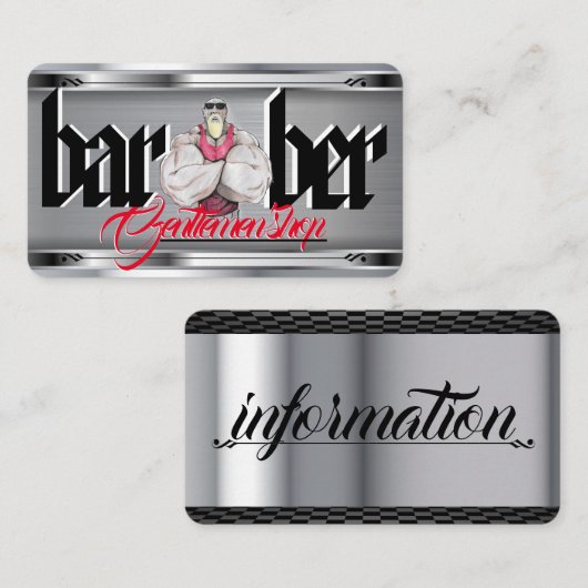    BarberTemplate Visitekaartje (Voorkant / Achterkant)