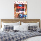 Barberwinkel in de buurt canvas afdruk (Insitu (Slaapkamer))