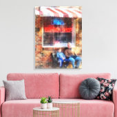 Barberwinkel in de buurt canvas afdruk (Insitu (Woonkamer))