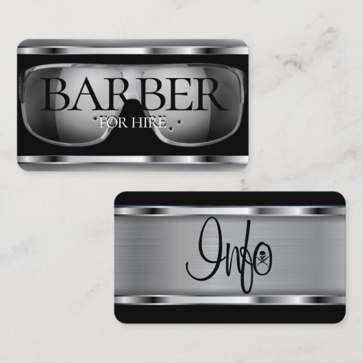 Barberwinkel-logo/huurauto Visitekaartje (Voorkant / Achterkant)