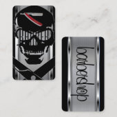 Barberwinkel logo/schedel visitekaartje (Voorkant / Achterkant)