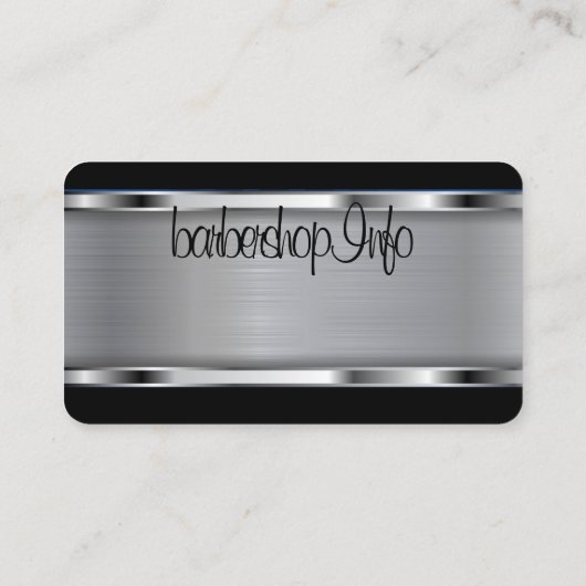 Barberwinkel logo/schedel visitekaartje (Achterkant)