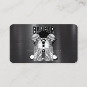 Barberwinkel logo/schedel visitekaartje (Voorkant)