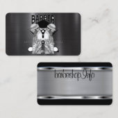 Barberwinkel logo/schedel visitekaartje (Voorkant / Achterkant)