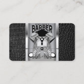 Barberwinkel logo/schedel visitekaartje (Voorkant)