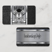 Barberwinkel logo/schedel visitekaartje (Voorkant / Achterkant)