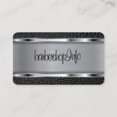 Barberwinkel logo/schedel visitekaartje (Achterkant)