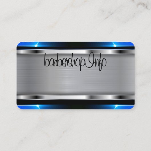 Barberwinkel logo/schedel visitekaartje (Achterkant)