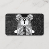 Barberwinkel logo/schedel visitekaartje (Voorkant)