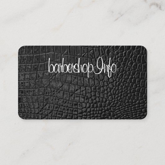 Barberwinkel logo/schedel visitekaartje (Achterkant)
