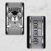 Barberwinkel logo/schedel visitekaartje (Voorkant / Achterkant)