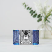 Barberwinkel logo/schedel visitekaartje (Staand voorkant)