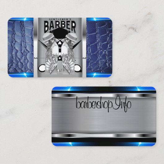 Barberwinkel logo/schedel visitekaartje (Voorkant / Achterkant)