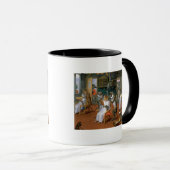 Barberwinkel met apen en katten mok (Voorkant rechts)