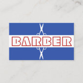 Barberwinkel modern rood wit Visitekaartje (Voorkant)