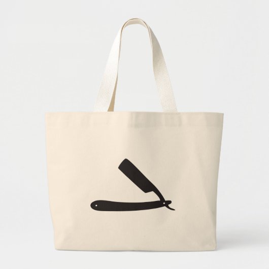 barberwinkel razor grote tote bag (Voorkant)