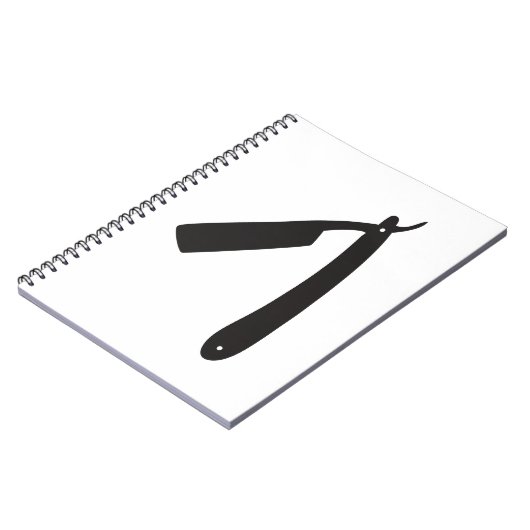 barberwinkel razor notitieboek (Linkerzijde)