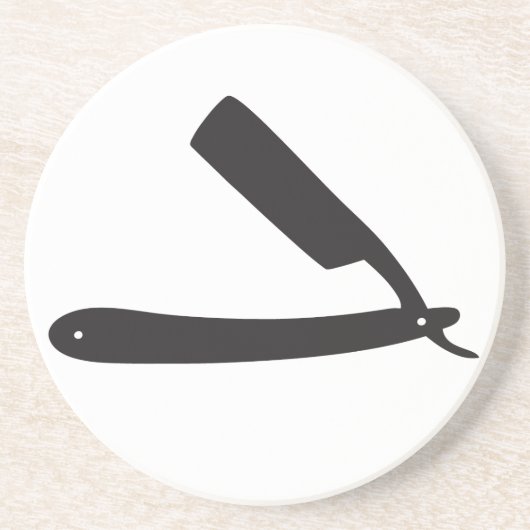 barberwinkel razor zandsteen onderzetter (Voorkant)