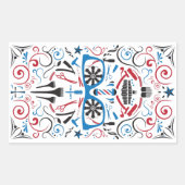 barberwinkel rechthoekige sticker (Voorkant)