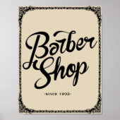 barberwinkel sinds 1902 oud - poster - kunstdrukwe (Voorkant)