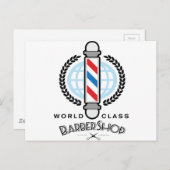 Barberwinkel van wereldklasse briefkaart (Voorkant / Achterkant)