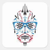 barberwinkel vierkante sticker (Voorkant)