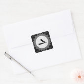 barberwinkel vierkante sticker (Envelop)