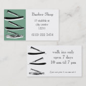 Barberwinkel, visitekaartje (Voorkant / Achterkant)