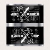 Barberwinkel Visitekaartje (Buitenkant ongevouwen)