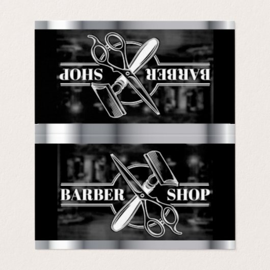Barberwinkel Visitekaartje (Buitenkant ongevouwen)