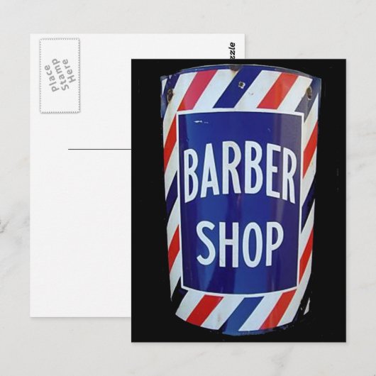  barberwinkelbord briefkaart (Voorkant / Achterkant)