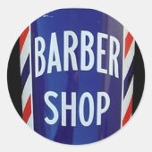  barberwinkelbord ronde sticker (Voorkant)