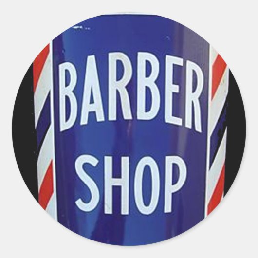  barberwinkelbord ronde sticker (Voorkant)
