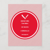 Barberwinkelcirkel en rode streep omhulling flyer (Achterkant)
