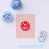 Barberwinkelcirkel en rode streep omhulling flyer (Enkel)