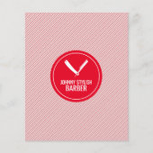 Barberwinkelcirkel en rode streep omhulling flyer (Voorkant)