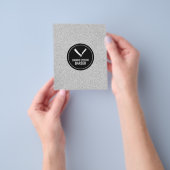 Barberwinkelcirkel en streep zwart flyer (Hand)