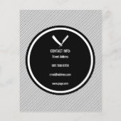 Barberwinkelcirkel en streep zwart flyer (Achterkant)