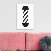 barberwinkelpaal canvas afdruk (Insitu (Woonkamer))