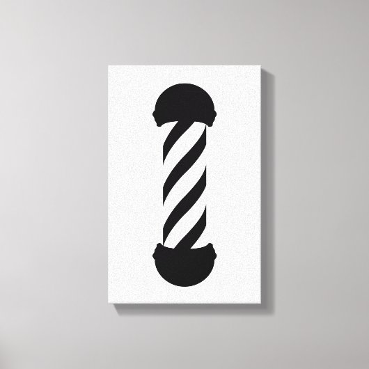 barberwinkelpaal canvas afdruk (Voorkant)