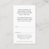 barberwinkelpaal verwijst naar een vriend aanbevelingskaartje (Achterkant)