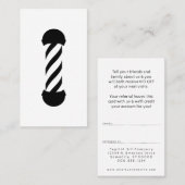 barberwinkelpaal verwijst naar een vriend aanbevelingskaartje (Voorkant / Achterkant)