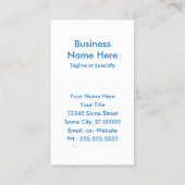 barberwinkelpaal visitekaartje (Achterkant)